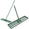 COSTWAY Rasen Nivellierrechen Metall, Rasenrechen mit ergonomischem Griff, Nivellierung von Sand Boden, Rechen Flächenebner Rasenwerkzeug, für Garten Hinterhof Golfplatz, Grün (91 cm x 25 cm)