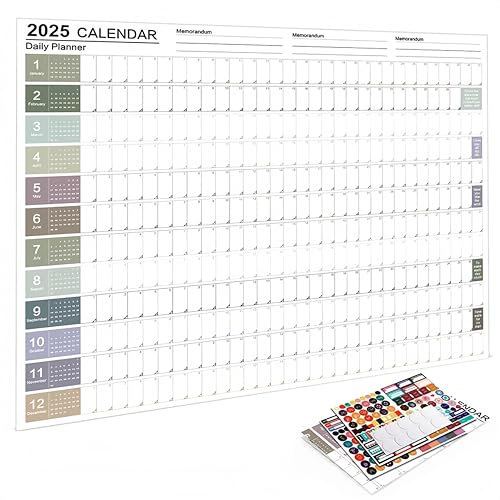 73,8 x 50,8 cm Posterkalender 2024, Wandkalender, 12 Monate, jährlicher Wandplaner, Jahresplaner, Jahresplaner, großer Wandkalender, großer 12-Monatsplaner, Kalender 2024