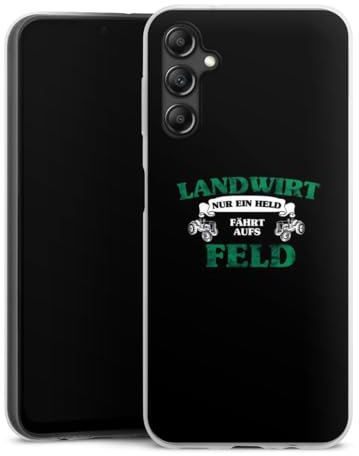Slim Case extra dünn kompatibel mit Samsung Galaxy A14 5G Silikon Handyhülle transparent Hülle Landwirtschaft Weisheiten Traktor