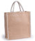 noTrash2003 Hochwertiger und Belastbarer Shopper aus Jute mit Baumwollgriffen Juteshopper Einkaufstasche Einkaufsbeutel Steppnähte und Zwickel mit Baumwollpaspel belastbar bis 10 kg