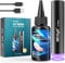 ISTOYO UV Harz Set mit Lampe, 30g UV Harz mit Wiederaufladbarer UV Taschenlampe 395NM, Schnelle Aushärtung in Sekunden für Verklebung, Schmuck, Kunststoff- oder Glasreparatur, Fleckenerkennung