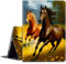 BPQOJB for Microsoft Surface Pro 7 Case with Adjustable Stand & Auto Wake/Sleep Slim Smart Protect Cover Tablet Case for Microsoft Surface Pro 7 Plus/6/5/4 12.3 inch - Horses