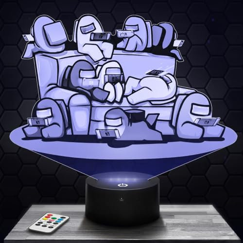 Lampe Among U deko Zimmer Junge Lampe 3D Among U objekt Gaming Gamer Videospiele Geschenk gedämpftes Licht Nachtlicht deko Büro. Eigenartig Geschenk Weihnachten Teenager TOP