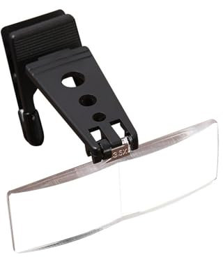 GCDN Lupen zum Anklippen für Brillen, Linsen, Vergrößerungsbrillen, zum Anklemmen, Lupe für Senioren, Lupe zum Anklippen, Lupe zum Anklippen (Größe: 1 Stück)