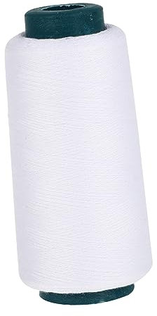 NUOBESTY 3000 Filati Di Seta Per Taglia Cuci Filo Per Cucitrice Per Sacchi Cotone Forte Per Cucire Filo Tre Stelle Macchina Linea Frastagliata Filo Di Cotone Bianca Bambino