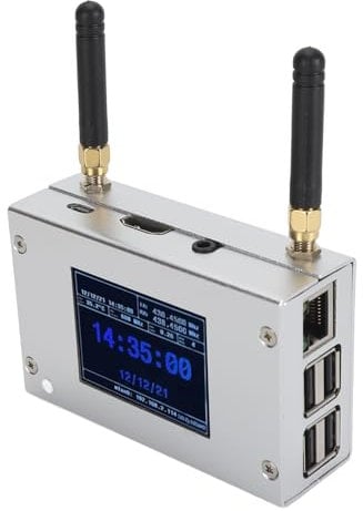 MMDVM Duplex Hotspot Board, Aluminum Housing, Color Display Support C4FM DSTAR P25, Multi Mode Digital Voice Modem with 8G Memory Card for Ham Radio Connectivity