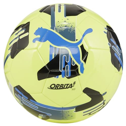 PUMA Pallone da calcio unisex Orbita a 6 punti macchina, mela frizzante, Bluemazing-PUMA Black, 4