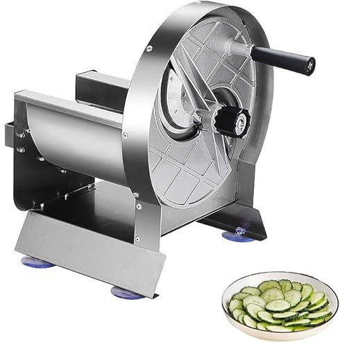 BAIZHONGJIE Multifunktionaler Gemüseschneider,Edelstahl Küchenschneidemaschine,0-10mm Dicke kommerzieller Schneidemaschine für Kartoffel,Zitrone,Zwiebel,Kohl