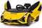 GOPLUS Kinder Elektroauto Lamborghini, Kinderauto mit Fernbedienung, Kinderfahrzeug, Bluetooth USB, mit Hupe & Musik, 3-5 km/h, Vorwärts & Rückwärts Möglich, für Kinder von 3-8 Jahre (Gelb)
