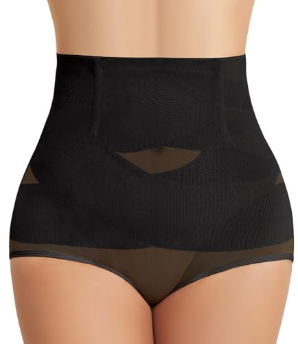 Tuopuda Guaina Contenitiva Donna Pancia Piatta Mutande Contenitivo Modellante Vita Alta Intimo Contenitive Slip Pancera Dimagrante Shapewear Snellente Body Shaper Addominale Compressione, Nero, S