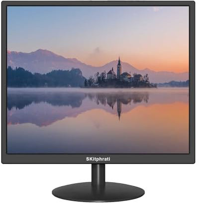 SKitphrati 19 Inch PC Monitor 1280x1024 LED Screen Display Computer Monitor with HDMI & VGA, TN Panel, 75 Hz, 5Ms, VESA, for Laptop Ras Pi