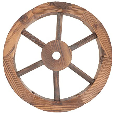 Rustikale Wagenrad-Dekoration – 3D-Holzverzierung, Dekoration für den Außenbereich, Garten oder Zuhause, Wohnzimmer, Wanddekoration, ideal für Süßigkeitenwagen und Event-Dekoration