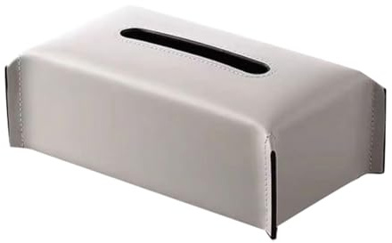 Uxsjakjsd Tissue Box Leather Napkin Case Luxury Paper Cover Living Room Tissue Paper Holder Desktop Home Tabletop Decoration Grey