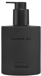 blomus Glasflasche -Kirei- | Shower Gel Spender 350 ml | zur Wandmontage mit Schrauben | Badaccessoire Farbe Smoke | Ø 7 x 18 cm | Seifenspender