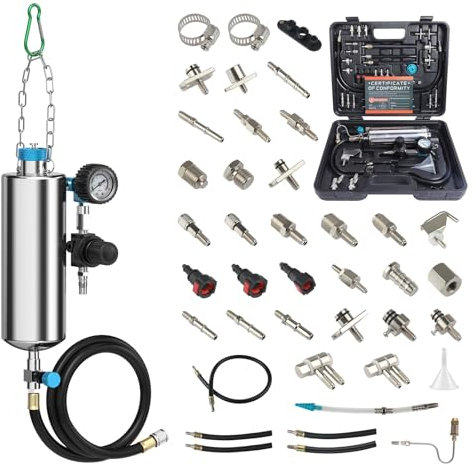 Kraftstoffreinigungswerkzeuge C100 Reinigungswerkzeuge für Kfz-Einspritzdüsen CFS-Serie Kraftstoffsystem am Fahrzeug Reinigungsassistent Kraftstoffeinspritzdüsenreiniger 1000ML 150PSI mit Tragetasche