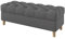 Furninero - Tiefer gepolsterter Sitzbank Sitzhocker Sitzruhe Betthocker Ottomane, mit Stauraum, Gerundete Beine, 120 cm breit, Nordic Grey Stoff (Wasserabweisen), Grau