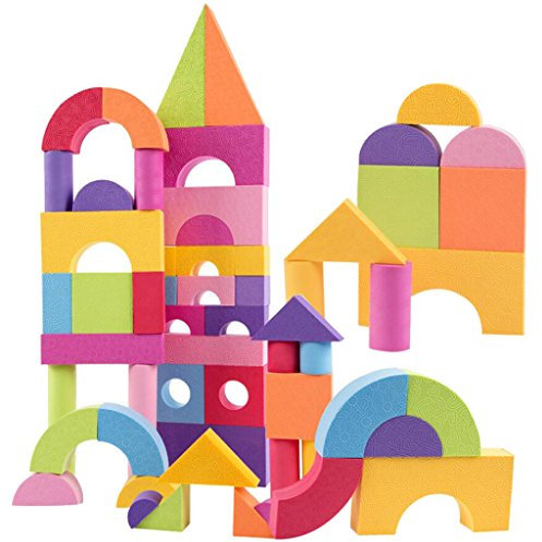 MagiDeal 50-teilige Schaum Bausteine/Schaumstoff Bauklötze/Schaumstoffbausteine/Softbausteine/Kinder und Baby Spielzeug