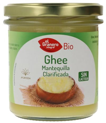 El Granero Integral - Ghee Mantequilla Clarificada - 340 ml - Sustituto del Aceite Tradicional - Ideal para el Cuidado y Bienestar del Cuerpo - Proveniente de Agricultura Ecológica