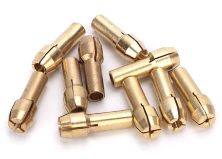 Collet de Herramienta Rotativa, 10 Uds. Collet de Taladro, Minicollarines de Latón de 0,5-3,2mm Accesorios de Herramienta Rotativa de Amoladora Eléctrica(Diámetro de la 4,3 mm)