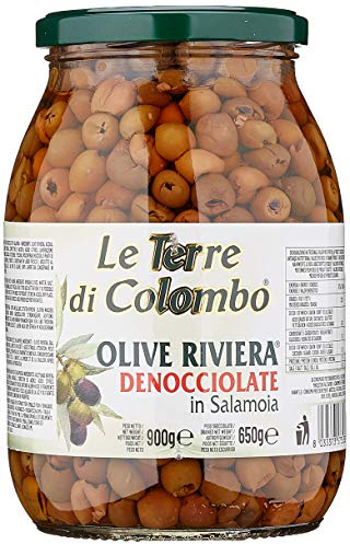 Le Terre di Colombo - Olive Riviera Denocciolate - in Salamoia - 900 g