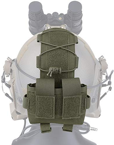 Poche de Batterie de Casque Tactique avec Attache Auto-agrippante MK2 Airsoft Casque équilibrage Poids Sac pour Airsoft Extérieur Paintball (RG)