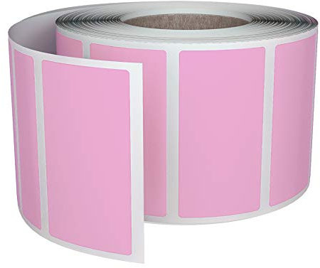 Etiketten Pastell Pink 40 x 19 mm Aufkleber – 4 x 1,9 cm Sticker 500 Stück von Royal Green