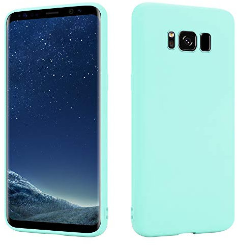 HSP Turquoise Case Compatible with Samsung Galaxy S8 Premium TPU Silicone Case Suitable for Inductive Charging ScratchResistant Shockproof Matte Surface Perfect Fit Soft Thin Protective Case