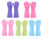 2 Pair Gants Silicone Gants de Nettoyage Vaisselle Réutilisables Gants Vaisselle pour Cuisine Voiture Salle de Bain Couleur aléatoire