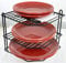 Buckingham 3 Tier Black Corner Plate Rack Kitchen Cupboard Tidy Storage Organiser Dish Rack Space Saving Shelf Organiser 23 Cm
