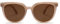 SOJOS Runde Polarisierte Sonnenbrille Damen Herren Klassische Retro Stil UV400 SJ2175 mit Brauner Rahmen/Braune Linse