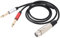 innov8 XLR 3Pins Female to Dual 2 x 6.35mm 1/4 TS Mono Y Splitter Microphone Cable - 1m