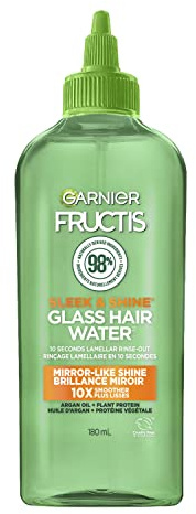 Garnier Fructis Sleek & Shine Glass Hair Water, 10 Seconds Lamellar Rinse Out, Argan Oil, 6.0 Fl Oz, 1 Count (Packaging May Vary)
