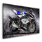 Kunstgestalten24 Leinwandbild BMW HP4 Race Wandbild Kunstdruck Dekoration Wohnraum XXL