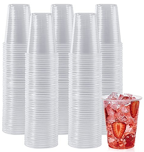 Lilymicky Paquete de 500 vasos de plástico transparente de 7 onzas, vasos desechables para fiestas de cumpleaños, picnics, ceremonias y cualquier evento
