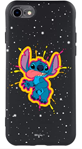 iPhone 7-8 Case - SE 2022 Official Lilo & Stitch Stitch Stars Ultra Soft to Protect Your Mobile Phone Case Liquid Silicone iPhone with Official Licensed Disney