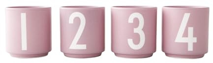 Design Letters Advent Candle Holder Cup Set of 4 | Candle Holder Cups Perfect for Advent Decoration, Christmas Decoration, Home Decoration | Advent Candle Holder in Porcelain with Engraved Letters