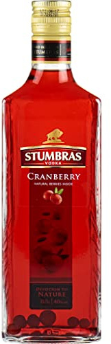 Wodka Stumbras Cranberry żurawinowa 0,5L - MoosbeerenWodka | Flavoured Vodka, Aromatisierter Wodka |500 ml | 40% Alkohol | Stumbras | Geschenkidee | 18+