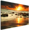 Estika Leinwand bilder - Meer, Sonnenuntergang, Felsen - 120x80 cm, 1 teilige kunstdruck - Wandbilder wohnzimmer, schlafzimmer, Moderne wanddeko, Bild auf leinwand - Natur bilder - 4161A_1B