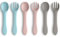Vicloon Cuchara y Tenedor de Silicona,6 PCS Juego de Cuchara y Tenedor para Niños,Vajilla de Aprendizaje para Niños,Cucharas y Tenedores para Niños Adultos Bebés