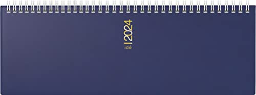 rido/idé Wochenkalender Modell ac-Wochenquerterminer 2024 2 Seiten = 1 Woche Blattgröße 30,7 x 10,5 cm blau