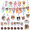 17Stk Cat Party Decorations, Katzenparty-Dekorationen Einschließlich Happy Birthday-Banner Hängender Wirbel Geburtstagstortenaufsatz Cupcake-Aufsatz für Katzen-Themenparty Geburtstagsfeier