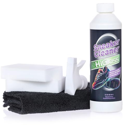 HiGloss Premium Sneaker Cleaner Reinigungs-Set für Sneaker und Schuhe 500 ml Reiniger inkl. Zubehör