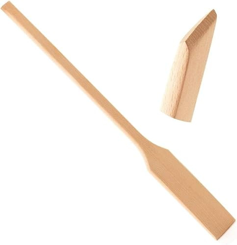 IBLAY Extra Long Wooden Spatula - 18 Inch Large Beech Wood Stirring Paddle Spoon for Cooking, Mixing, Brewing in Big Stock Pots - Kitchen Heavy Duty Utensils, Long-Handled Flat Stir Paddles (18 Inch)