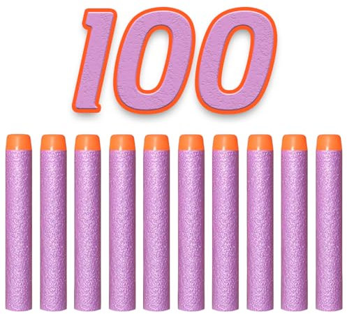 König Design Nerf Pfeile - 100 Stück Nerf Darts Nerf Munition Pfeile Dart Bullets Refill Darts Foam Pfeile für N-Strike Elite Blasters Series Hasbro Fortnite
