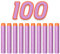 König Design Nerf Pfeile - 100 Stück Nerf Darts Nerf Munition Pfeile Dart Bullets Refill Darts Foam Pfeile für N-Strike Elite Blasters Series Hasbro Fortnite