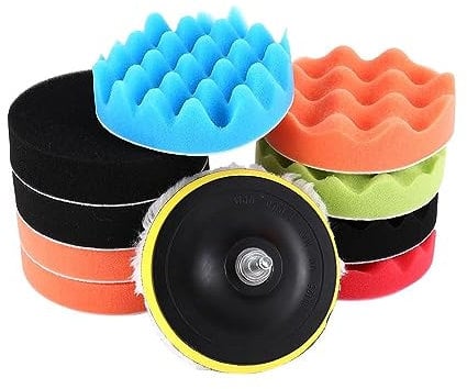 Car Polishing Pads for Drill - 3Inch for Drill, Car Polishers and Buffers Sponges Wool Buffing Pads, for Cordless Screwdrivers, Polishing Machines, Auto Polisher, Sanding, Waxing