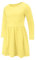 Girls Long Sleeve Dress Plain Yellow Casual Dresses Kids Cotton A-line Skater Dresses for Girls Age 13-14 Years