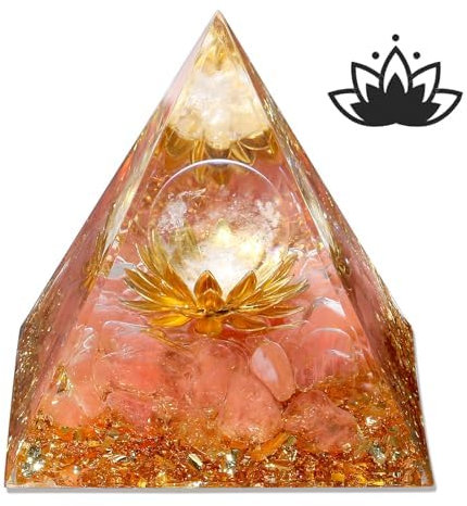XIANNVXI Kristalle Orgonit Pyramide Wassermelone Turmalin Heilkristalle Lotus Pyramiden Edelsteine Positive Energie Spirituelle Pyramide Inspirierend Erfolg Geschenke