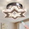 Cainjiazh Mini kroonluchters Kristallen kroonluchter LED Plafondlamp met afstandsbediening Flush Mount vierkante kleine kroonluchter voor slaapkamer woonkamer hal Foyer keuken trap kast dimbaar