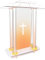Vakiorn Kirchen Kanzel, Transparenter Acryl Rednerpult mit Rädern & 15 Farbe Einstellbar LED-Licht, Acryl Groß Podium Ständer für Kirche, Konzert, Vortrag, Hochzeit, Klassenzimmer(40x17.7x 43)